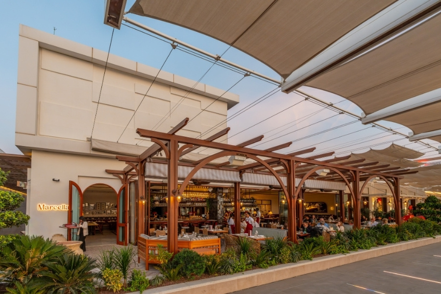 Exterior of Marcella restaurant, Yas Island