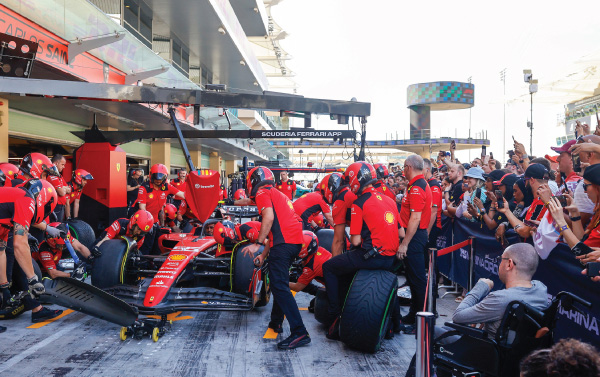 PIT LANE at F2 Abu Dhabi Grand Prix