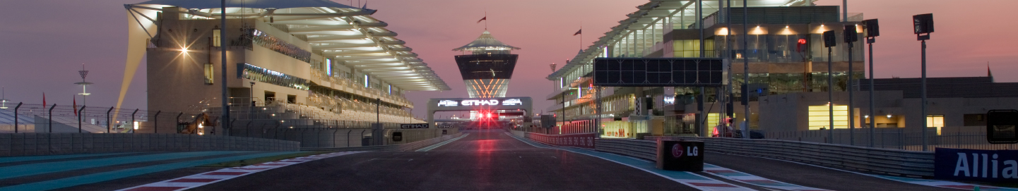 Night time view of Yas Marina Circuit